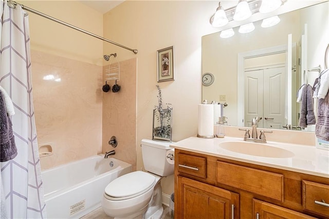 1326 Prentiss Ave, New Orleans, LA 70122 - full bathroom with shower / bath combo, toilet, and vanity