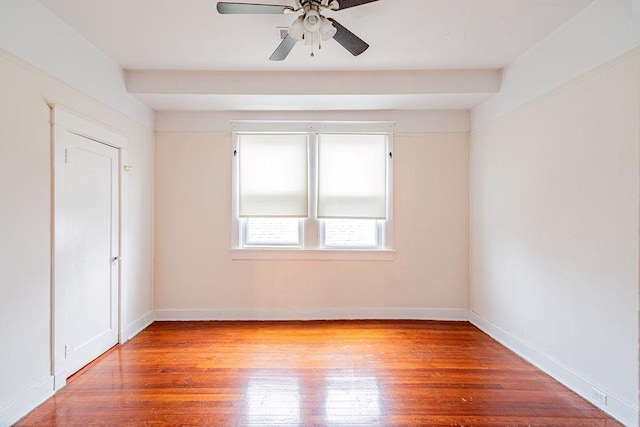 606 Filmore St, New Orleans, LA 70124 - spare room with a ceiling fan, hardwood / wood-style floors, and baseboards
