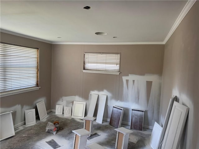 7916 Unity Dr, New Orleans, LA 70128 - unfurnished room with healthy amount of natural light, ornamental molding, and baseboards