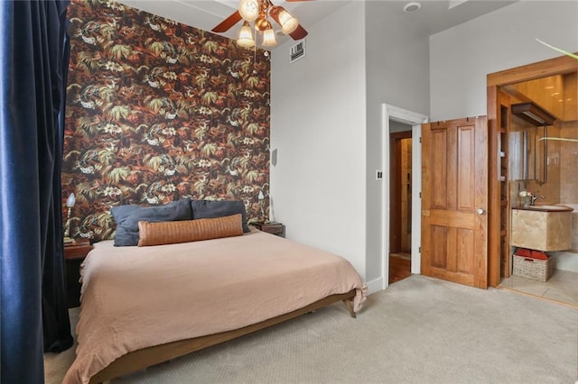 4716 Annunciation St Unit 3A, New Orleans, LA 70115 - carpeted bedroom with ceiling fan