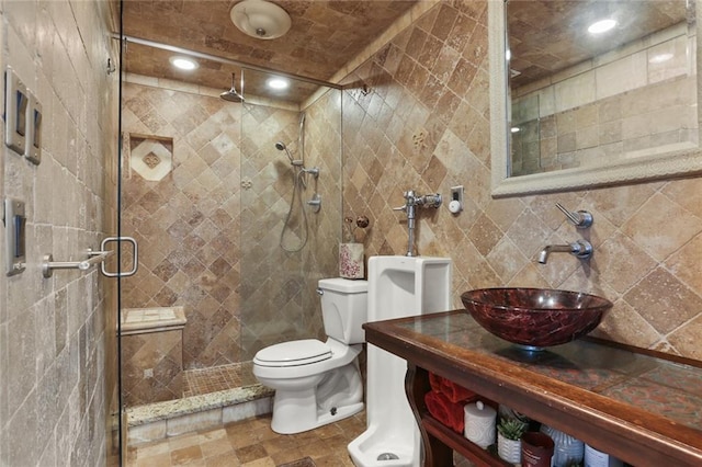 4716 Annunciation St Unit 3A, New Orleans, LA 70115 - bathroom with a stall shower and tile walls