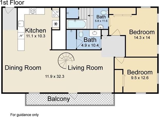 4716 Annunciation St Unit 3A, New Orleans, LA 70115 - view of floor plan / room layout