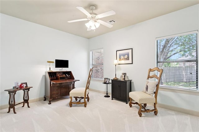 1132 Scarlet Oak Ln, Mandeville, LA 70448 - sitting room featuring light carpet and plenty of natural light