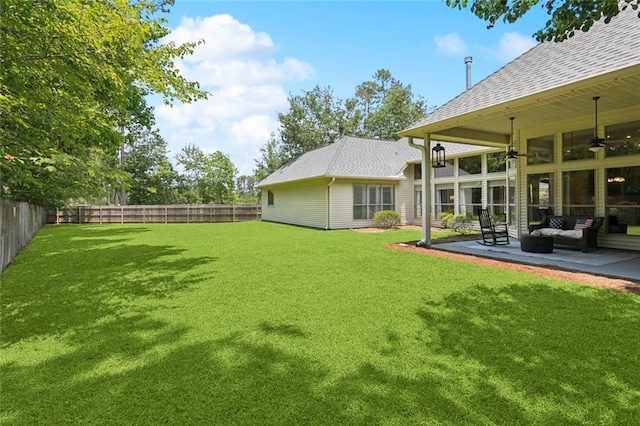 1132 Scarlet Oak Ln, Mandeville, LA 70448 - view of yard featuring ceiling fan and a patio