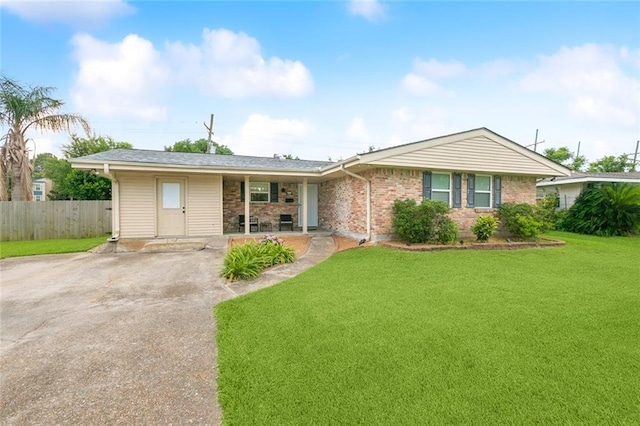 6200 Leslie St, Metairie, LA 70003 - ranch-style home with covered porch and brick siding