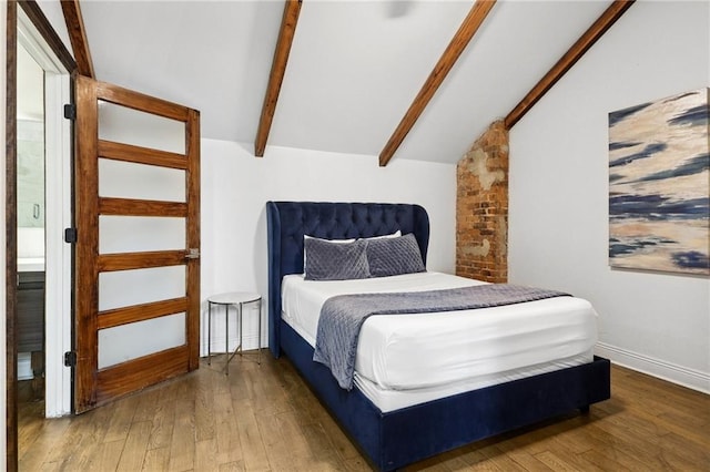 1416 Bourbon St Unit 5, New Orleans, LA 70116 - bedroom with hardwood / wood-style flooring and baseboards