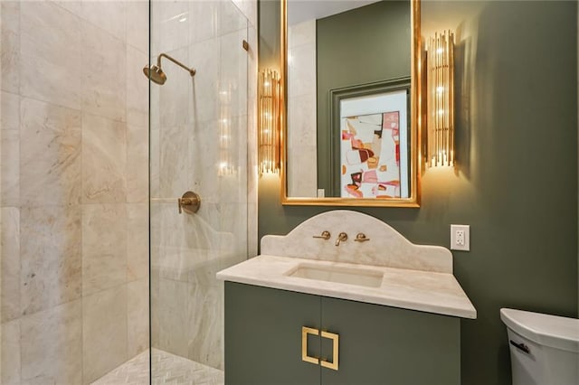 7104 Coliseum St, New Orleans, LA 70118 - full bathroom featuring toilet, walk in shower, and vanity