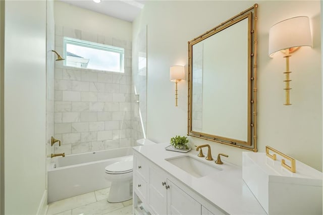 7104 Coliseum St, New Orleans, LA 70118 - bathroom with toilet, vanity, and shower / bathtub combination