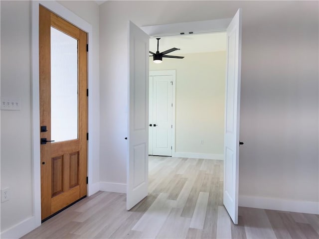 1421 David Dr, Metairie, LA 70003 - hall featuring light wood-style floors and baseboards