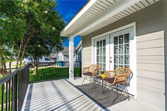 234 Murray Hill Dr, Destrehan, LA 70047 - wooden deck with french doors