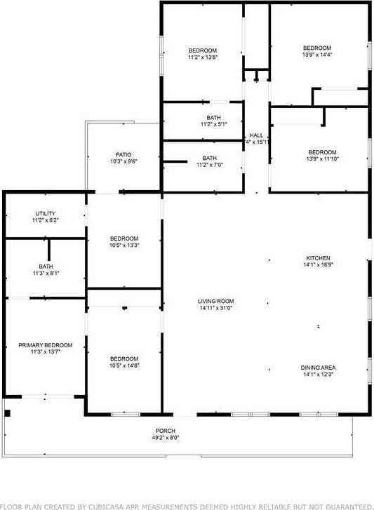 234 Murray Hill Dr, Destrehan, LA 70047 - room layout