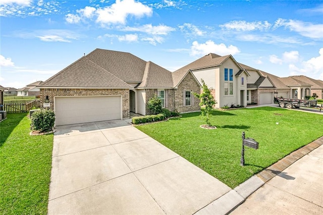 728 Lakeshore Village Dr, Slidell, LA 70461 - view of front of home featuring a garage, concrete driveway, brick siding, and roof with shingles