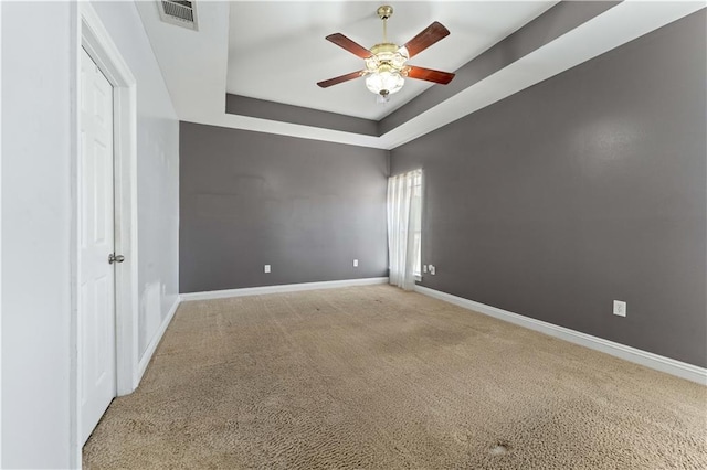 118 Windward Passage St, Slidell, LA 70458 - unfurnished bedroom with baseboards, a raised ceiling, carpet flooring, and ceiling fan