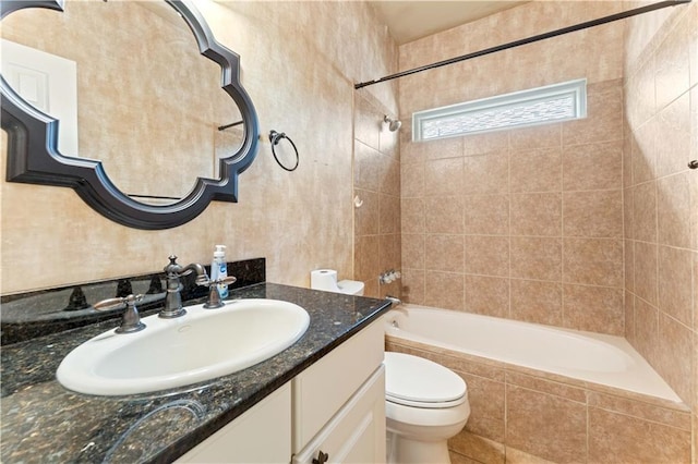 118 Windward Passage St, Slidell, LA 70458 - full bathroom featuring toilet, vanity, and tiled shower / bath