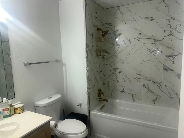 2227 Pine Valley Dr, La Place, LA 70068 - full bathroom with vanity, shower / bath combination, and toilet