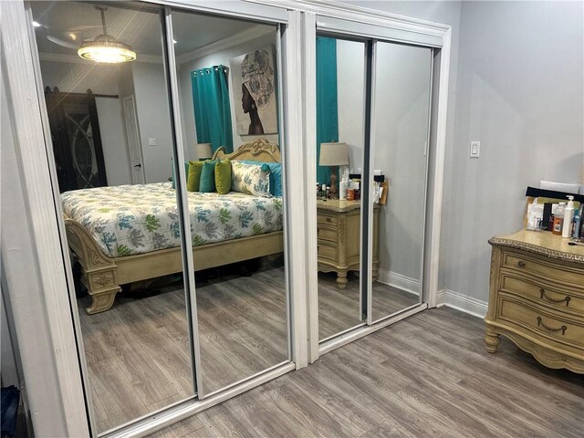 131 Belle Grove Dr, La Place, LA 70068 - bedroom with wood finished floors and multiple closets