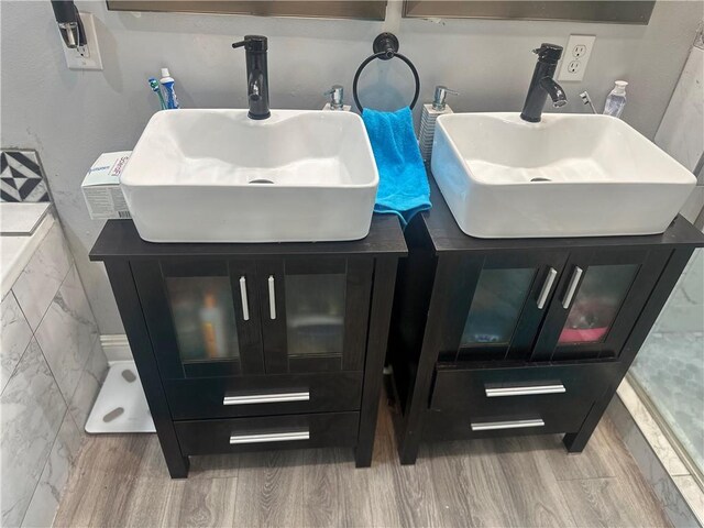 131 Belle Grove Dr, La Place, LA 70068 - bathroom view of vanity and wood finished floors