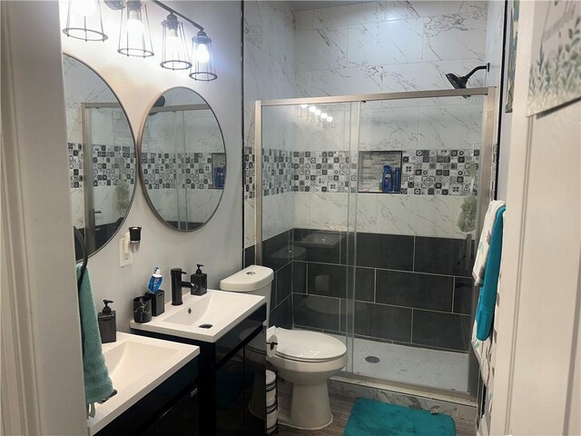 131 Belle Grove Dr, La Place, LA 70068 - bathroom with a stall shower and vanity