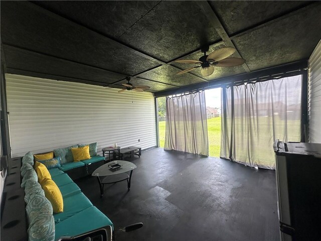 131 Belle Grove Dr, La Place, LA 70068 - sunroom / solarium with ceiling fan and an outdoor hangout area