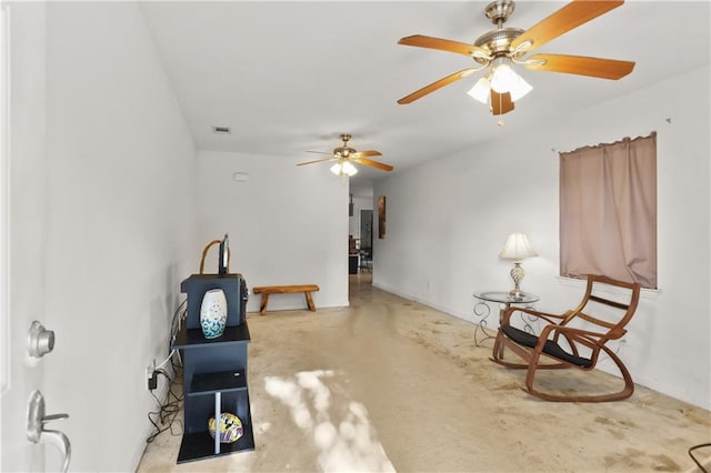 709 Fielding Ave, Gretna, LA 70056 - sitting room with a ceiling fan and carpet floors