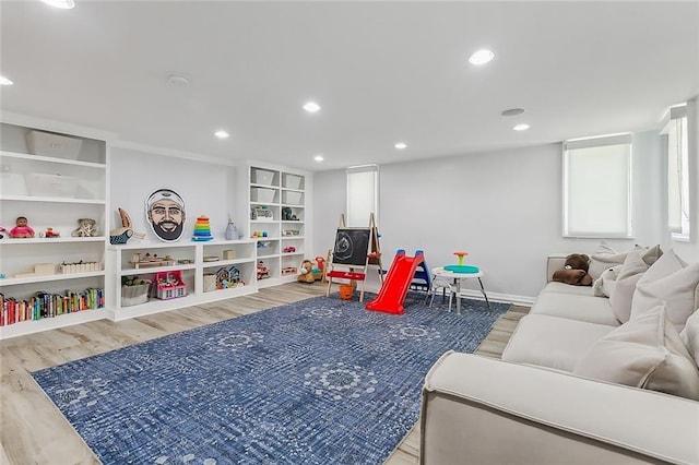 3 Fairview Ct, Metairie, LA 70005 - game room featuring wood finished floors, baseboards, and recessed lighting
