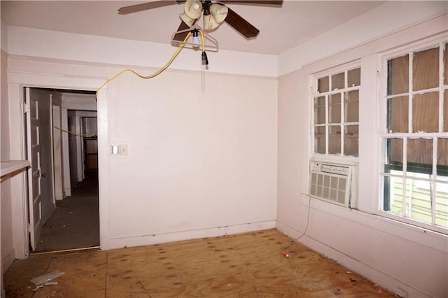382426 Royal St, New Orleans, LA 70117 - empty room with ceiling fan and cooling unit