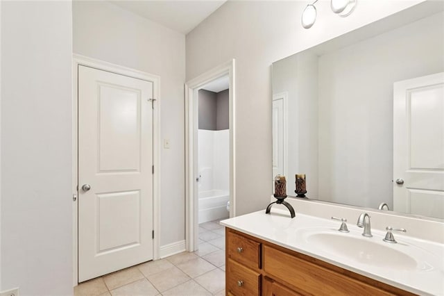 1037 Scarlet Oak Ln, Mandeville, LA 70448 - full bathroom with vanity and tile patterned flooring