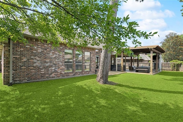 1037 Scarlet Oak Ln, Mandeville, LA 70448 - view of yard with a jacuzzi, a patio, and ceiling fan