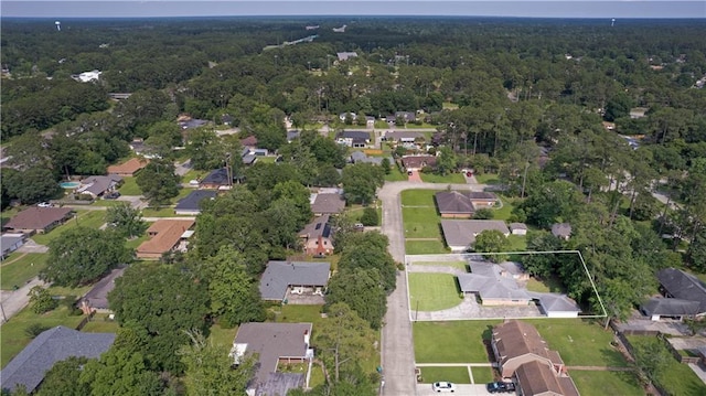 213 N Jayson Dr, Slidell, LA 70458 - aerial perspective of suburban area featuring a forest