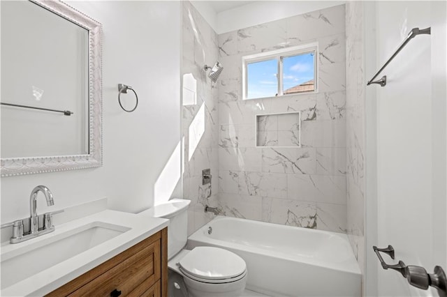 3414 Monroe St, New Orleans, LA 70118 - bathroom featuring vanity, toilet, and  shower combination