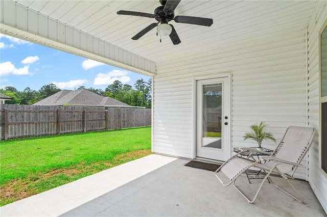22039 Giselle Dr, Mandeville, LA 70471 - view of patio / terrace with ceiling fan