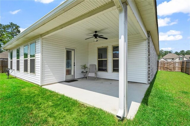 22039 Giselle Dr, Mandeville, LA 70471 - view of patio / terrace with a ceiling fan