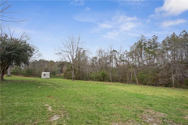 21507 Birtrue Rd, Bush, LA 70431 - view of grassy yard featuring a wooded view
