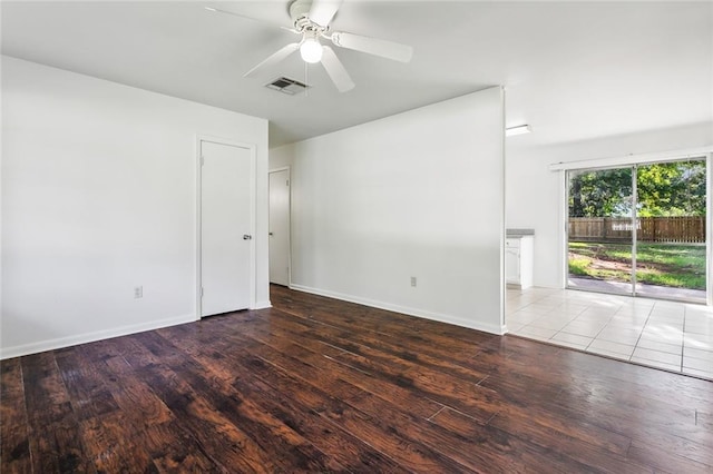 106 Walnut St, Mandeville, LA 70471 - spare room featuring wood finished floors, ceiling fan, and baseboards