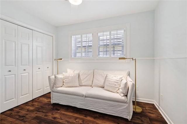 15 Forstall Ave, Kenner, LA 70065 - sitting room featuring dark wood-type flooring and baseboards