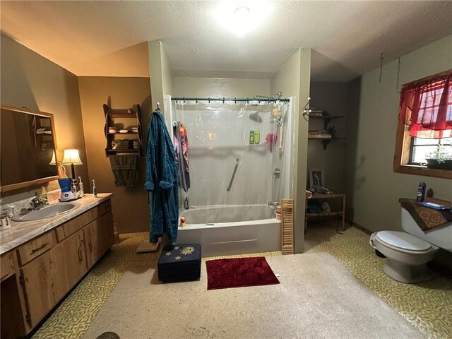 30010 River Rd, Mount Hermon, LA 70450 - bathroom featuring toilet, vanity, and shower / tub combo with curtain