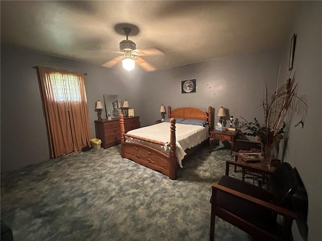 30010 River Rd, Mount Hermon, LA 70450 - bedroom with carpet floors and a ceiling fan