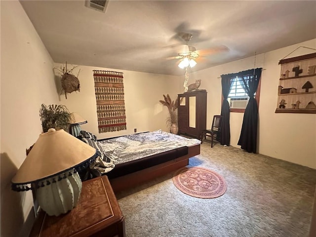30010 River Rd, Mount Hermon, LA 70450 - bedroom featuring carpet, cooling unit, and a ceiling fan