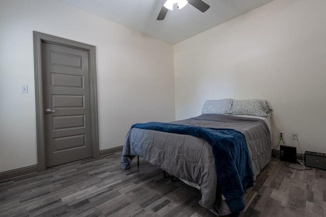 136 Oak Leaf Dr, Slidell, LA 70461 - bedroom featuring wood finished floors and ceiling fan