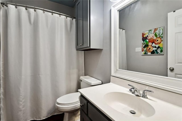 234 Blue Crane 1 Dr, Slidell, LA 70461 - bathroom featuring toilet, vanity, and a shower with curtain