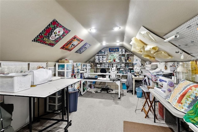 234 Blue Crane 1 Dr, Slidell, LA 70461 - office area with vaulted ceiling and carpet