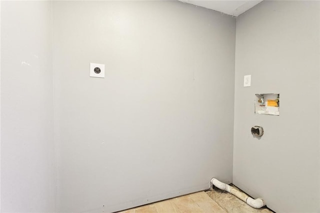 23396 S Maple Dr, Ponchatoula, LA 70454 - laundry area featuring electric dryer hookup, washer hookup, and light wood-type flooring