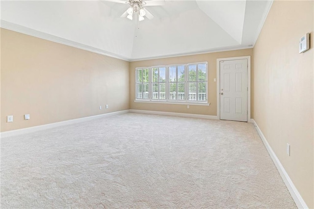 1 Miller Ln, Metairie, LA 70002 - carpeted spare room with a ceiling fan, vaulted ceiling, and baseboards