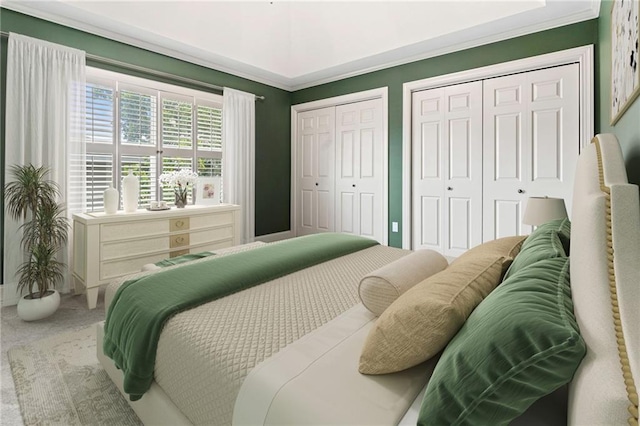 1 Miller Ln, Metairie, LA 70002 - bedroom with two closets and carpet