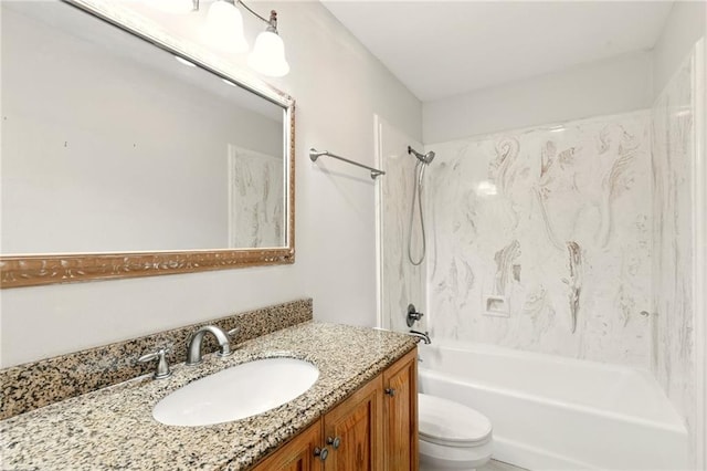 1900 Woods Dr, Metairie, LA 70001 - full bathroom with vanity, bathtub / shower combination, and toilet