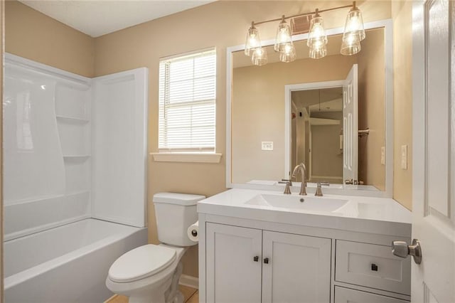 1556 Cherry St, Slidell, LA 70460 - full bath with toilet, vanity, and shower / tub combination