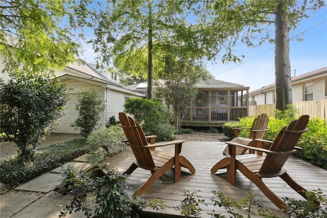 6550 General Diaz St, New Orleans, LA 70124 - deck featuring a sunroom