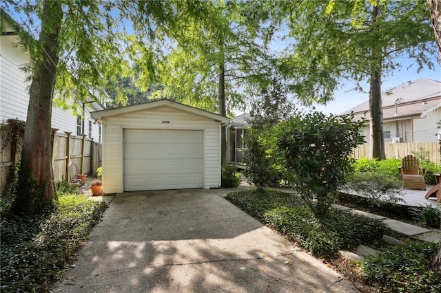 6550 General Diaz St, New Orleans, LA 70124 - detached garage with concrete driveway