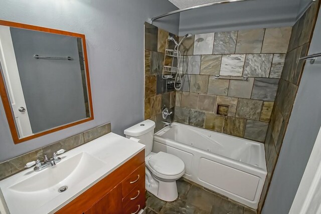 1550 De Battista Pl, New Orleans, LA 70131 - bathroom with vanity, toilet, and shower / bathtub combination