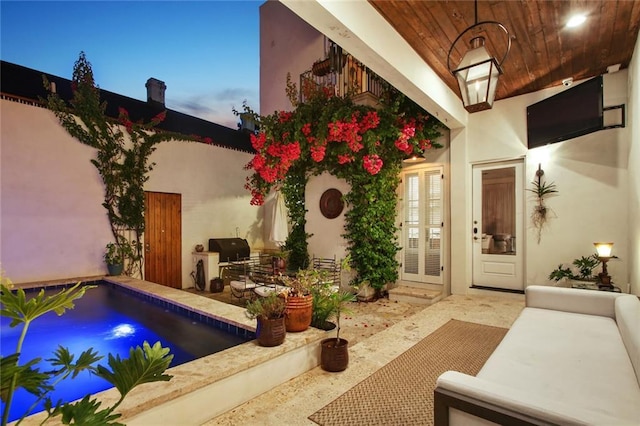 2538 N Rampart St, New Orleans, LA 70117 - exterior space with french doors and a grill